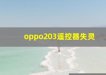 oppo203遥控器失灵