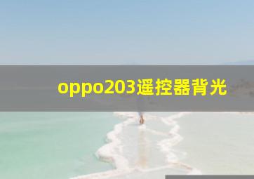 oppo203遥控器背光