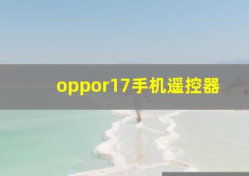 oppor17手机遥控器