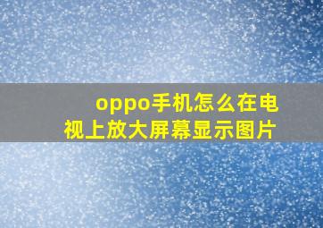 oppo手机怎么在电视上放大屏幕显示图片