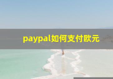 paypal如何支付欧元