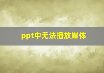 ppt中无法播放媒体