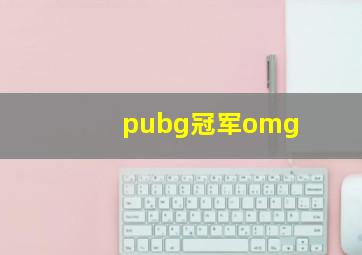 pubg冠军omg