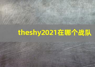 theshy2021在哪个战队