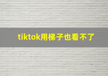 tiktok用梯子也看不了