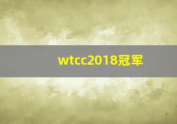 wtcc2018冠军