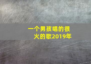 一个男孩唱的很火的歌2019年