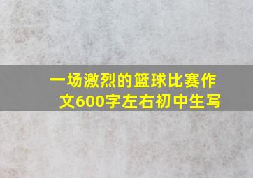 一场激烈的篮球比赛作文600字左右初中生写