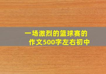 一场激烈的篮球赛的作文500字左右初中