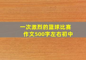 一次激烈的篮球比赛作文500字左右初中