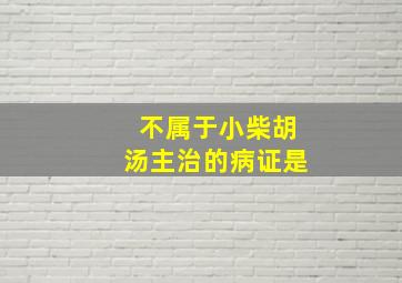 不属于小柴胡汤主治的病证是