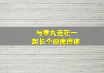 与睾丸连在一起长个硬疙瘩疼