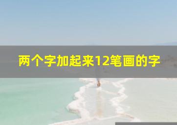 两个字加起来12笔画的字