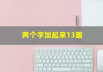 两个字加起来13画