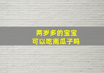 两岁多的宝宝可以吃南瓜子吗