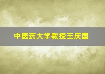 中医药大学教授王庆国