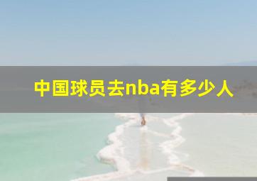 中国球员去nba有多少人