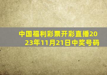 中国福利彩票开彩直播2023年11月21日中奖号码