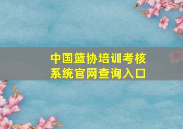 中国篮协培训考核系统官网查询入口