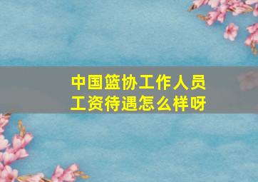 中国篮协工作人员工资待遇怎么样呀