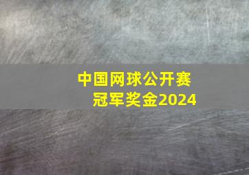 中国网球公开赛冠军奖金2024