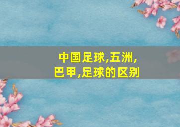 中国足球,五洲,巴甲,足球的区别