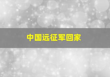 中国远征军回家