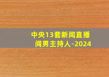 中央13套新闻直播间男主持人-2024