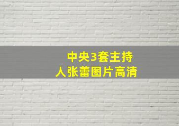 中央3套主持人张蕾图片高清