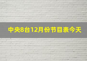 中央8台12月份节目表今天