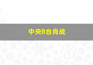 中央8台肖战