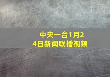 中央一台1月24日新闻联播视频