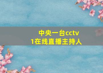 中央一台cctv1在线直播主持人