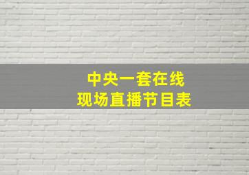 中央一套在线现场直播节目表