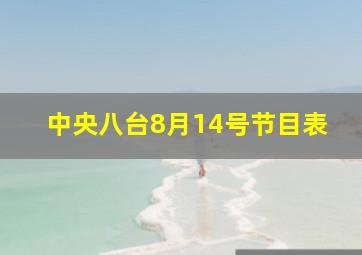 中央八台8月14号节目表