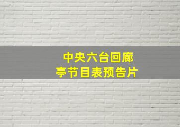 中央六台回廊亭节目表预告片