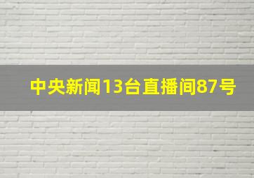 中央新闻13台直播间87号