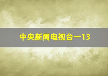 中央新闻电视台一13