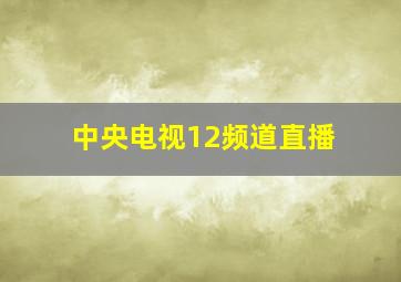 中央电视12频道直播