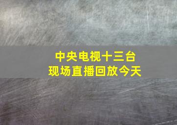 中央电视十三台现场直播回放今天