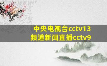 中央电视台cctv13频道新闻直播cctv9