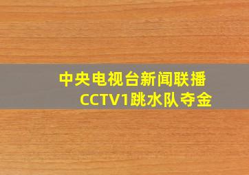 中央电视台新闻联播CCTV1跳水队夺金