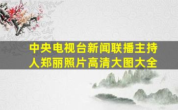 中央电视台新闻联播主持人郑丽照片高清大图大全