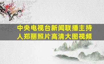 中央电视台新闻联播主持人郑丽照片高清大图视频