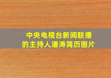 中央电视台新闻联播的主持人潘涛简历图片