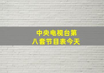 中央电视台第八套节目表今天