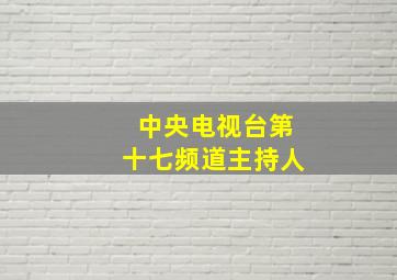 中央电视台第十七频道主持人