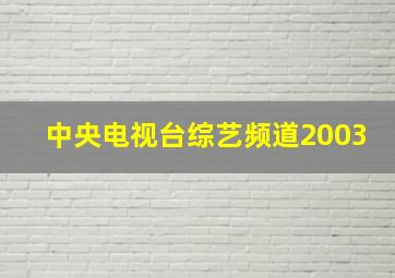 中央电视台综艺频道2003