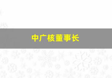 中广核董事长