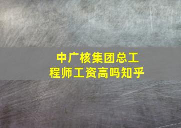 中广核集团总工程师工资高吗知乎